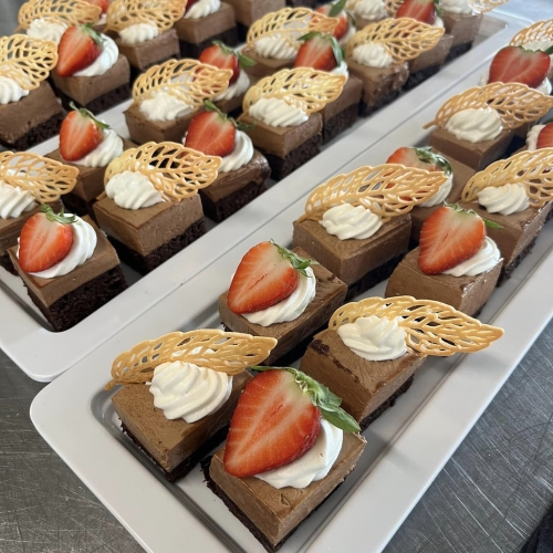 Chokolade dessert fra Trines-Kitchen ved Ellinge Forsamlingshus nær Langeskov og Ullerslev