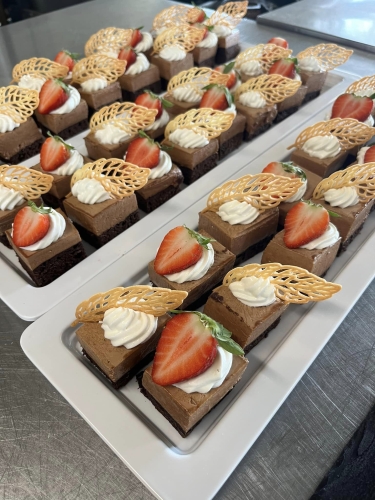 Chokolade dessert fra Trines-Kitchen ved Ellinge Forsamlingshus nær Langeskov og Ullerslev