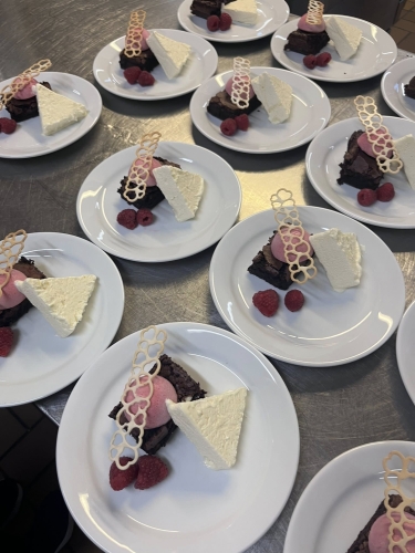 Lækre brownies som del af catering ved fødselsdag afholdt ved Ellinge forsamlingshus, mellem Odense og Nyborg